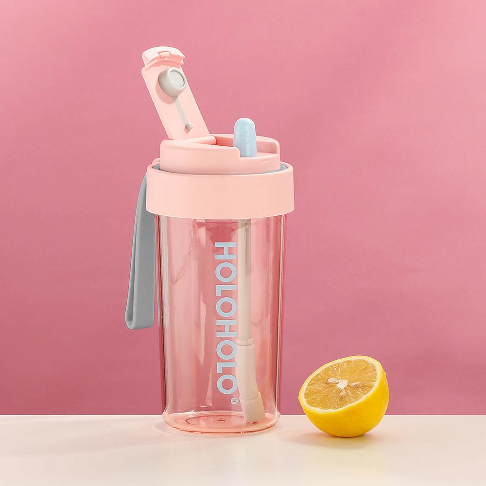 Holoholo Jump Cup Pop-Up Straw Bottle 600ml